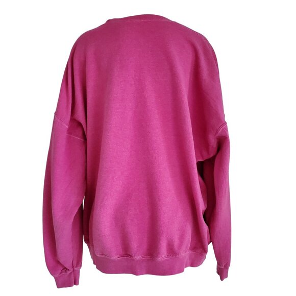 NIRVANA Bright Pink Sweatshirt Heavyweight Drop Shoulder Oversized Size L/XL - Picture 5 of 16